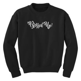 Girls Graphic Sweatshirt, Blessed Up