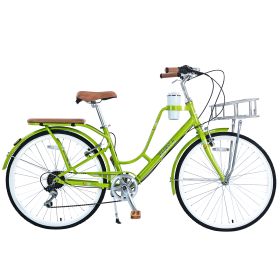 7 Speed, Aluminium Alloy Frame, Coffee Cup Holder ,Multiple Colors 26 Inch Ladies Bicycle