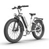 AOSTIRMOTOR new pattern 26" 1000W Electric Bike Fat Tire 52V15AH Removable Lithium Battery for Adults(white)