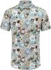 Men's Hawaiian Floral Short Sleeve Shirt Casual Flower Button Down Slim Fit Shirts