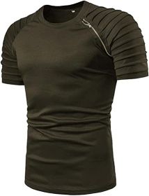 Men's Casual Shirt Short Sleeve Crewneck T Shirt Athletic Running Sport Gym Mens T Shirts (size: M)