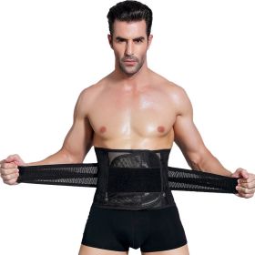 Waist Trimmers for Men Low Belly Stomach Wraps for Weight Loss (Color: BLACK)