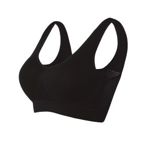 Women Yoga Underwear Padded Crop Tops Underwear Gym Top Yoga Sport Bra Breathable Fitness Running Vest Yoga Bras Sports Type (Color: BLACK)