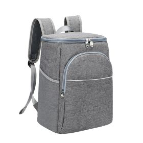 Insulated and Leak-Proof Picnic Bag With Thick Shoulders (Color: GRAY)