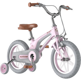 14" Kids Bike for Girls and Boys, Magnesium Alloy Frame with Auxiliary Wheel, Kids Single Speed Cruiser Bike. (Color: as Pic)