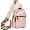 Sling Bag for Women Crossbody Purses Trendy PU Leather Small Sling Backpack Chest Bag for Women