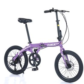 20" Folding Bike Aluminium Alloy Frame 8 Speed City Bike (Color: as Pic)