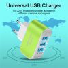 3Usb Candy Charger LED Luminous Mobile Phone Charging Head Intelligent Multi Port USB Charger Travel Charging/EU for xiaomi