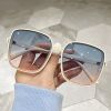 Fashion Square Sunglasses Woman Retro Vintage Gradient Sun Glasses Female Clear Lens Black White Designer Oculos De Sol UV400