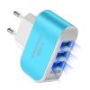 3Usb Candy Charger LED Luminous Mobile Phone Charging Head Intelligent Multi Port USB Charger Travel Charging/EU for xiaomi