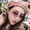 Vintage Fashion 2021 New Sunglasses Rimless Frameless Rectangle Shades Gradient UV400 Summer Traveling Sun Glasses for Women