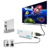 Full HD 1080P Wii to HDMI-compatible Converter Adapter Wii2HDMI-compatible Converter 3.5mm Audio for PC HDTV Monitor Display