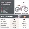 16" Kids Bike for Girls and Boys, Magnesium Alloy Frame with Auxiliary Wheel, Kids Single Speed Cruiser Bike.