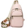 Sling Bag for Women Crossbody Purses Trendy PU Leather Small Sling Backpack Chest Bag for Women